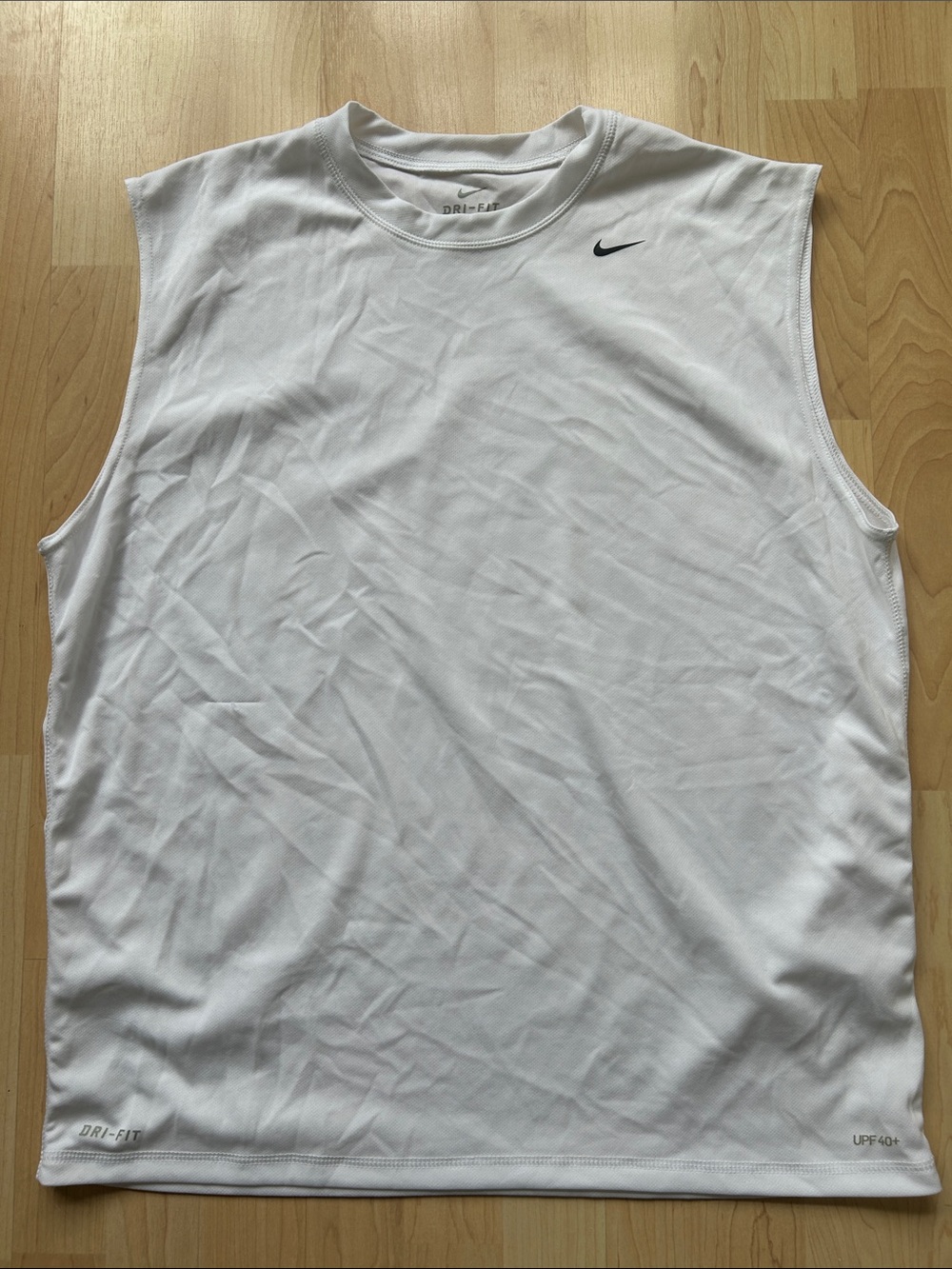Nike White Sleeveless Dri-FIT Performance Tank Ufp 40 XL